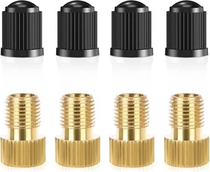 Brass Presta Valve Adapter to Convert Presta to Schrader and Inflate Tires with - Picture 1 of 20