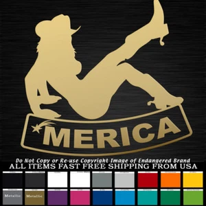 'Merica Cowgirl sticker decal - Picture 1 of 12