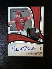 2023 Immaculate BRANDON PFAADT RPA On-Card Auto 4/5 Arizona Diamondbacks 🔥