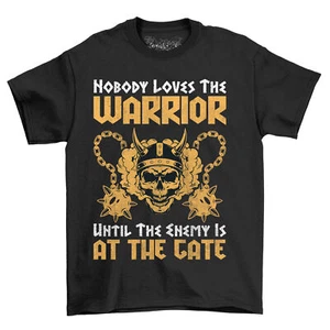 Camiseta Esqueleto "Nobody Loves the Warrior" - Divertido Diseño Parca, 100% Cuna - Imagen 1 de 38
