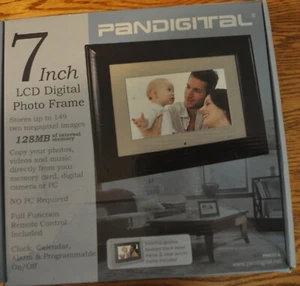 Pandigital 7" inch LCD Digital Photo Picture Frame Clock Alarm Remote Control - Picture 1 of 8