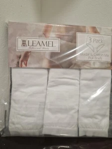 Leamel 3 Pack White Full Briefs Cotton Modal Mix - Picture 1 of 2
