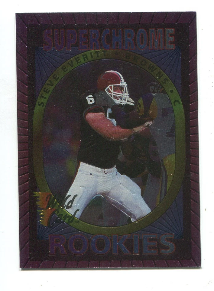 1993 Wild Card Superchrome Rookie #10 Steve Everitt Cleveland Browns - Image 1 of 1