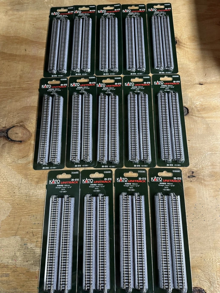 N KATO UNITRACK RECTO 186 mm 14 PAQUETES GRAN OFERTA DE PAQUETE. ¡NUEVO!  Foto 1 de 4
