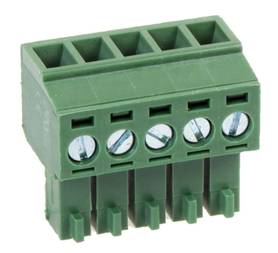 MULTICOMP PRO - 3.5mm Pluggable Terminal Block, Plug, 5 Way, 26AWG to 16AWG, 10A - Image 1 of 1
