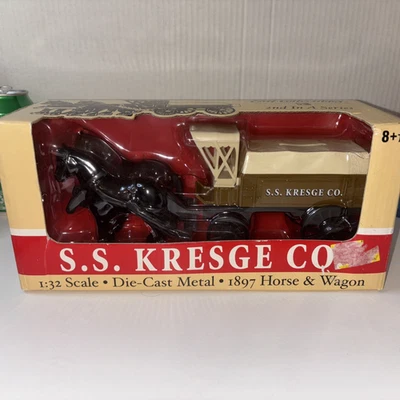 VINTAGE ERTL COLLECTIBLES S.S. KRESGE CO DIE CAST METAL 1897 HORSE AND WAGON - Image 1 of 4
