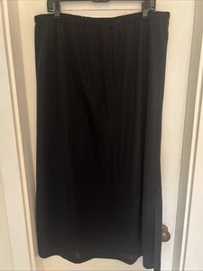 Women’s Anthony Richards Size 20 Petite Black Maxi Skirt Polyester Side Slits - Picture 1 of 5
