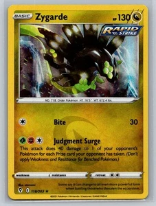 Zygarde #118/203 SWSH07: Evolving Skies Holo Rare - Pokemon Cards F58 - Picture 1 of 2