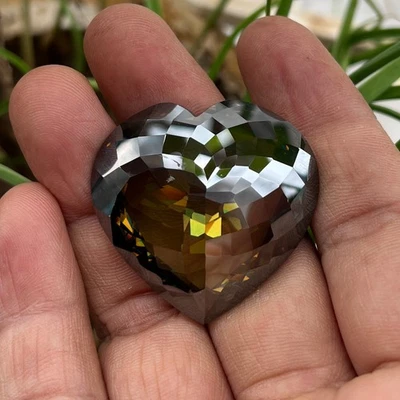 GIANT! 110.27 CT Heart Shape Brown Big Moissanite - Clarity, Ethical, Sparkle - Image 1 of 4