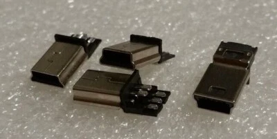 X4 Mini  USB  5 Pin  Male Plug Power Connector Solder  DIY  - Image 1 of 2