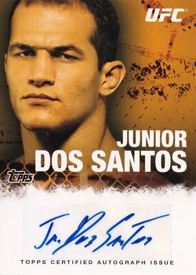 Cartão de autógrafos Junior Dos Santos 2010 Topps UFC #FA-JDS 90 160 Fox 1 166 assinado - Imagem 1 de 4