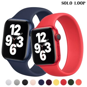Solo Loop Silicone Elastic Strap For Apple Watch 6 SE 5 4 3 2 1 iWatch band - Picture 1 of 28
