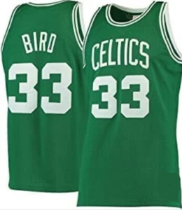 Larry Bird #33 Celtics Green On Court Replica Jersey Men's - Picture 1 of 1