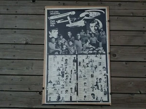 Vintage RARE 1976 Star Trek Poster SIGNED GEORGE TAKEI + Others Sci-Fi Televisio - Picture 1 of 9