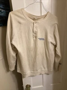 Champion Vintage Henley Sweatshirt Men's Large Georgetown Hoyas 80s - Picture 1 of 12