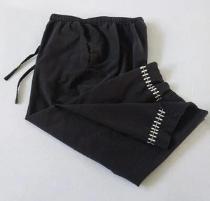 Jane Ashley XL Pull On Casual Capri, Elastic Tie Waist, Embroidered Hem, Pockets - Picture 1 of 17