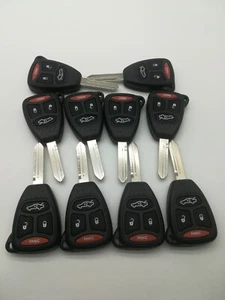 Carcasa de llave 10 piezas para Chrysler 300 Dodge Charger Durango Jeep Commander KOBDT04A - Imagen 1 de 5