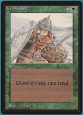 Ice Storm Beta MINT Green Uncommon MAGIC GATHERING CARD (ID# 235987) ABUGames