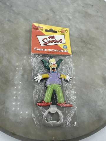 The Simpsons Magnetic Bottle Opener Full Magnetic Back NEW In Package 2005 Cover