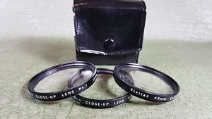 Vintage Vivitar 49mm Close Up Macro Lens Filter Set Made In Japan 1+2+4  - Picture 1 of 4