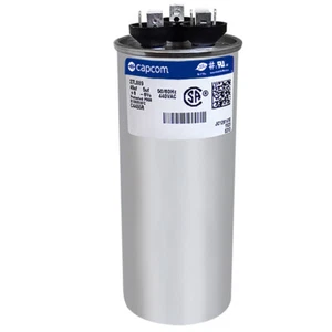 CAP050450440RT - 45 + 5 uf MFD 440 voltios VAC - Actualización de condensador de doble funcionamiento Goodman - Imagen 1 de 3