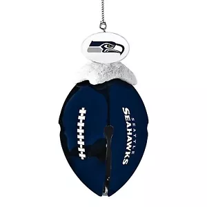 NFL Seattle Seahawks Metal Football Bell Christmas Ornament PX3002 NIP - Picture 1 of 1
