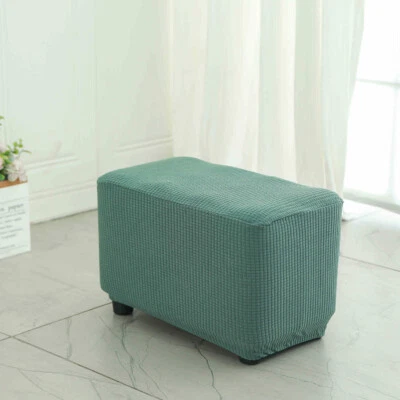 Footstool Cover Stretch Stool Ottoman Sofa Storage Slipcover✅Protector Rectangle - Image 1 of 4
