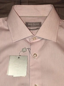 Hickey Freeman Men’s Contemporary Dress Shirt 16 34/35 Pink Pima Cotton NWT $155 - Picture 1 of 12