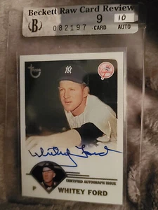 Topps Retired Whitey Ford Autograph TA-WF BGS 9 W 10 - Bild 1 von 3