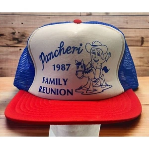 Pancheri Farms Snapback Trucker Hat 1987 Potato Riding Horse Vintage Cowboy - Picture 1 of 11
