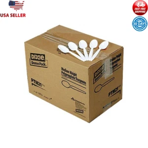 Plastic Cutlery Mediumweight Teaspoon White Durable Excellent Addition Gathering - Picture 1 of 4