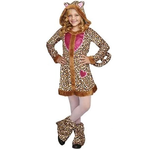Cheetah Cutie Girls Kids Halloween Costume Multi Extra Large Xl 14-16 - Picture 1 of 3