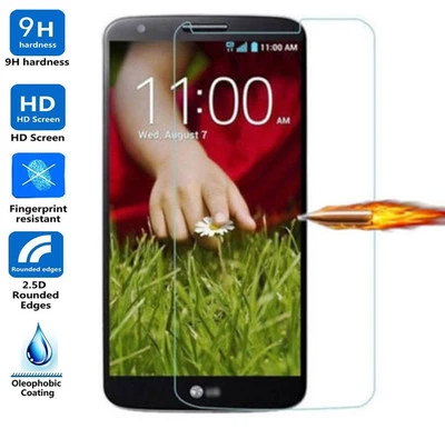 PROTECTOR PANTALLA CRISTAL TEMPLADO ULTRA CLARO 9H Para LG G2 D801 D802 EE. UU. Foto 1 de 3