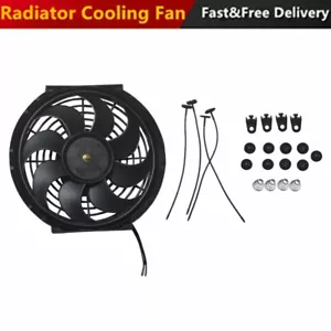 Universal Slim Fan Push Pull Electric Radiator Cooling 12V 80W w/ Mount Kit 10" - Bild 1 von 11
