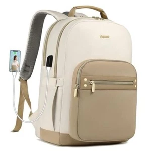 laptop backpack for Women - 15.6 inch Work Bags Travel Backpack with 01-khaki - Picture 1 of 7