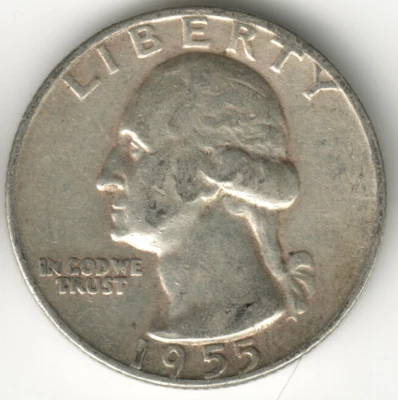 USA - 1955P - Washington ¼ $ - Silver Eagle - Low Mintage - #15109RG - Image 1 of 2