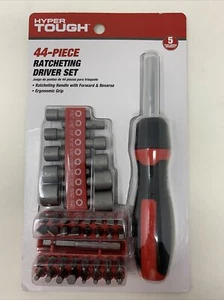 Juego de brocas de destornillador de trinquete Hyper Tough de 44 piezas con enchufes agarre ergonómico - Imagen 1 de 6