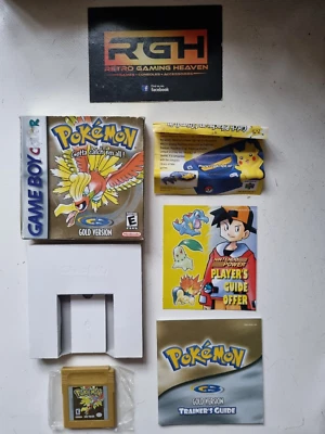 POKEMON GOLD VERSION NINTENDO GAMEBOY COLOR GAME USA COMPLETE NEW BATTERY SAVES - Image 1 of 4
