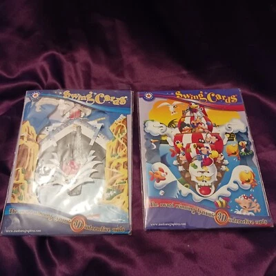 PAIR 3D Swing Cards by Santoro graphics Pirate Ship SC38 Yacht Ship 72T NIP - Image 1 of 4