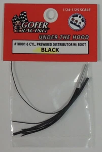 DISTRIBUIDOR NEGRO 6 CILINDROS PRECABLEADO GOFER ESCALA 1/24 Y 1/25 MODELO PIEZA COCHE - Imagen 1 de 1