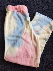 Pastel TYE DYE LADIES X-LARGE fleece Pajama pants brand new soft - Picture 1 of 3