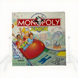 Monopoly Jr Junior VTG Board Game Hasbro 1999 Ages 5 To 8 COMPLETED!!!! - Picture 1 of 3