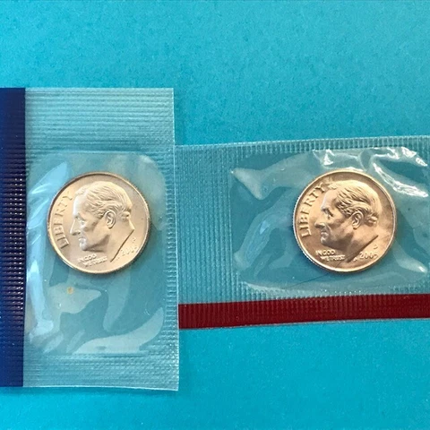 2005 P&D  Roosevelt Dimes  Mint Cello Unc   FREE SHIP Cover