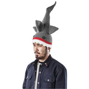 Divertido Animal Tiburón Sombrero Gorros Sombrero Tejido Hecho a Mano Oreja Gorra Regalo de Vacaciones - Imagen 1 de 33