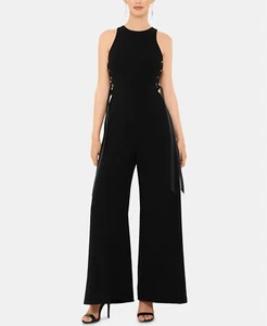 XSCAPE Petite Lace-Up Jumpsuit $189 Size 6P - Picture 1 of 4
