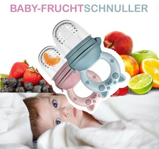 Baby Silikon Obst-Schnuller 2 Set | Frucht-Sauger | BPA-Frei - Bild 1 von 3
