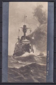 Tarjeta postal g3296/Rusia 191x # buque de guerra ВИХМАНЪ ГОТОВЬІ КЪ БОЮ - Imagen 1 de 2