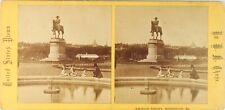 USA Massachusetts Boston George Washington -statue, Foto Stereo Albumin PL62L7