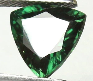 Natural 5.15 Ct Green Tsavorite Garnet Unheated 12x12 mm Trillion Certified Gems - Picture 1 of 6