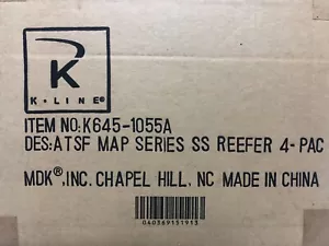O Scale 2001 K line GS K645-1055A ATSF Map Series Steel Sided Reefer 4 Car Set - Picture 1 of 7